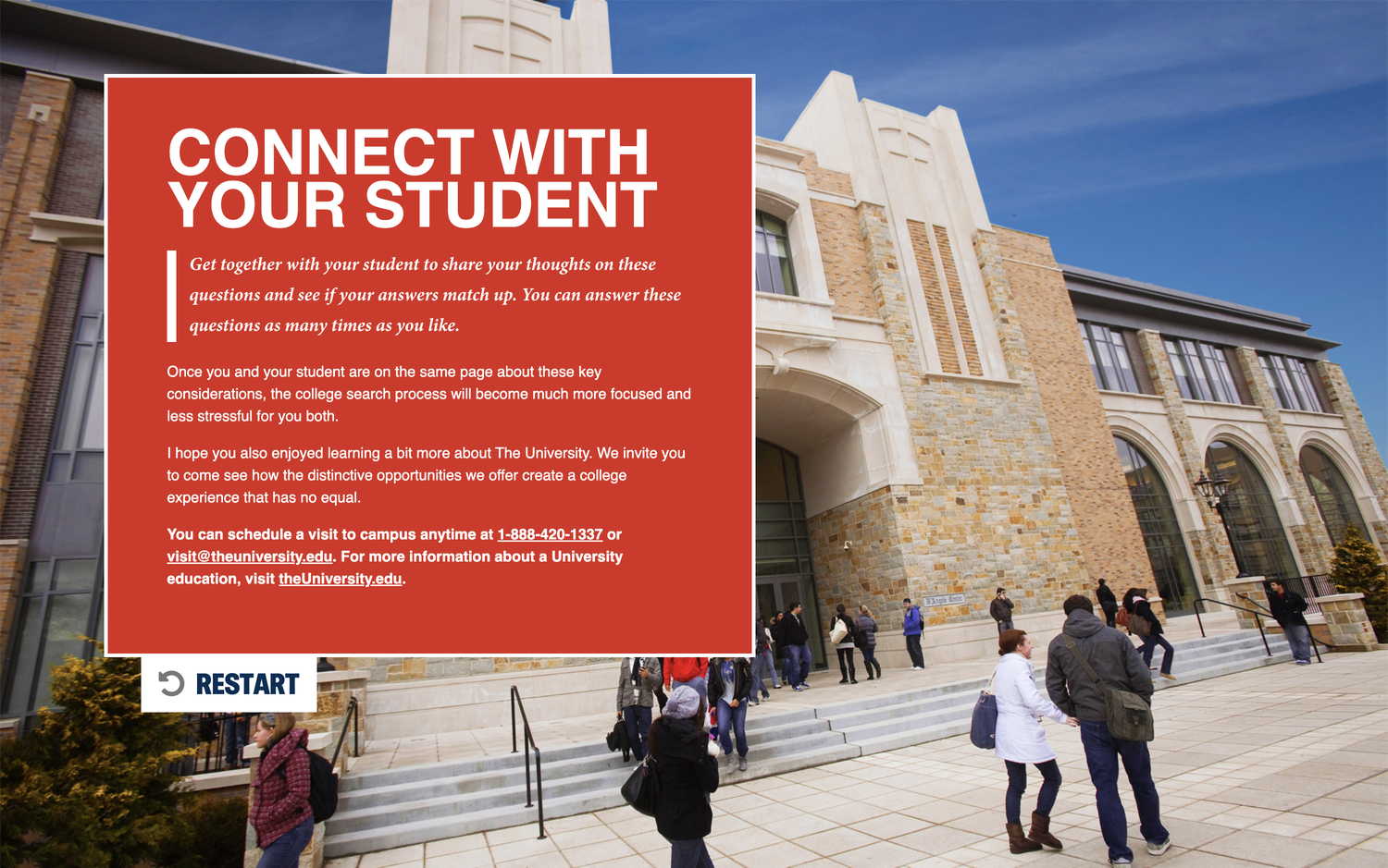 The Right Choice: Interactive online quiz